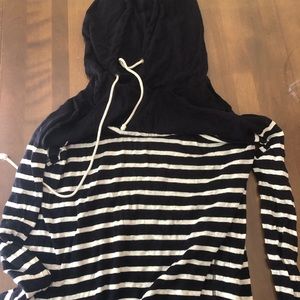 J. Crew Navy Blue Striped Sweatshirt